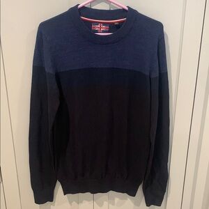 Men's Soul of London Blue and Black Crewneck Sweater Like New